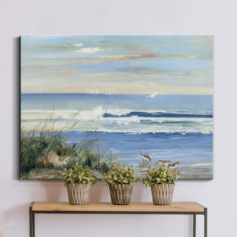Beachcrest Home Beach Combers Wrapped Canvas Print & Reviews Wayfair